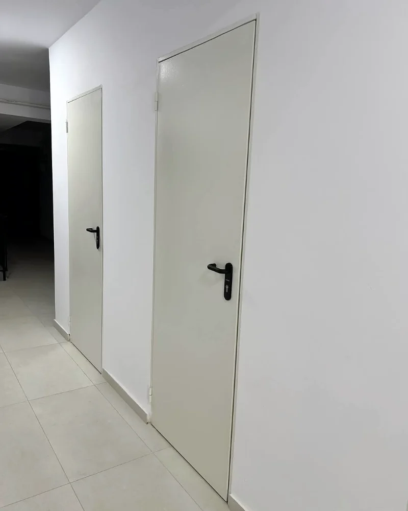 Technical doors installed in a hallway